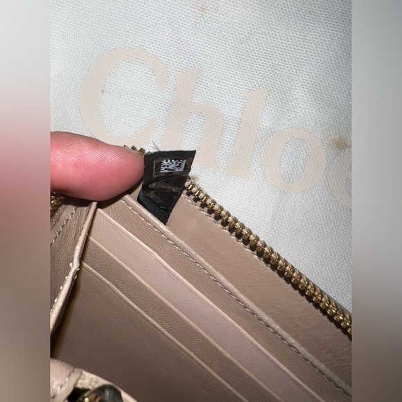 Authentic Chloé “Alphabet” continental wallet in blush nude | Full Set - Picture 11 of 16
